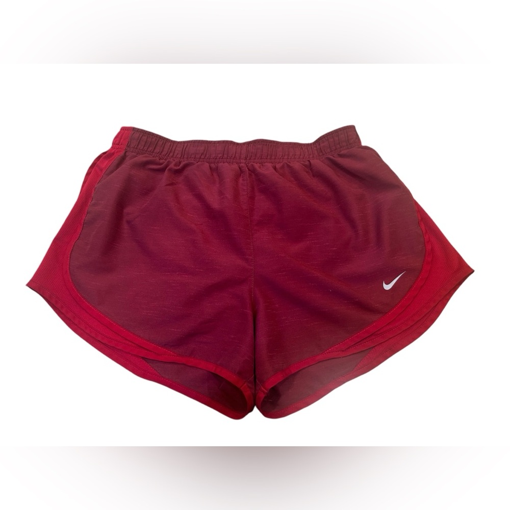 NIKE Heathered Maroon / Red Athletic Shorts - Large